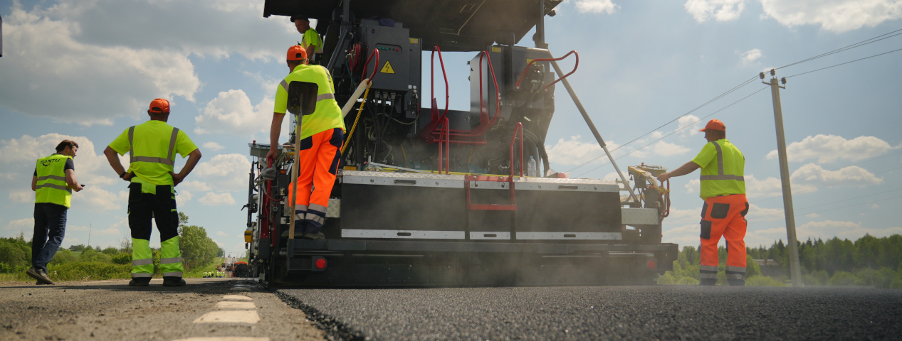 Тест-драйв асфальтоукладчика SANTU АР 935 на трассе А-108
